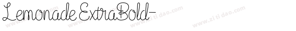 Lemonade ExtraBold字体转换